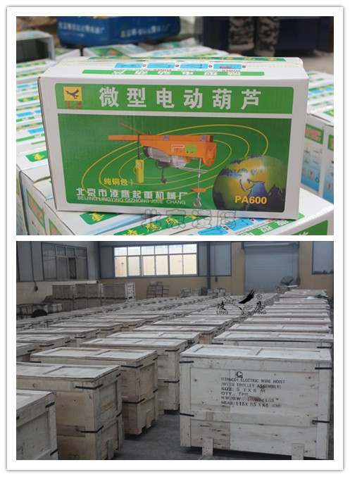 凌鷹電動(dòng)葫蘆裝箱圖